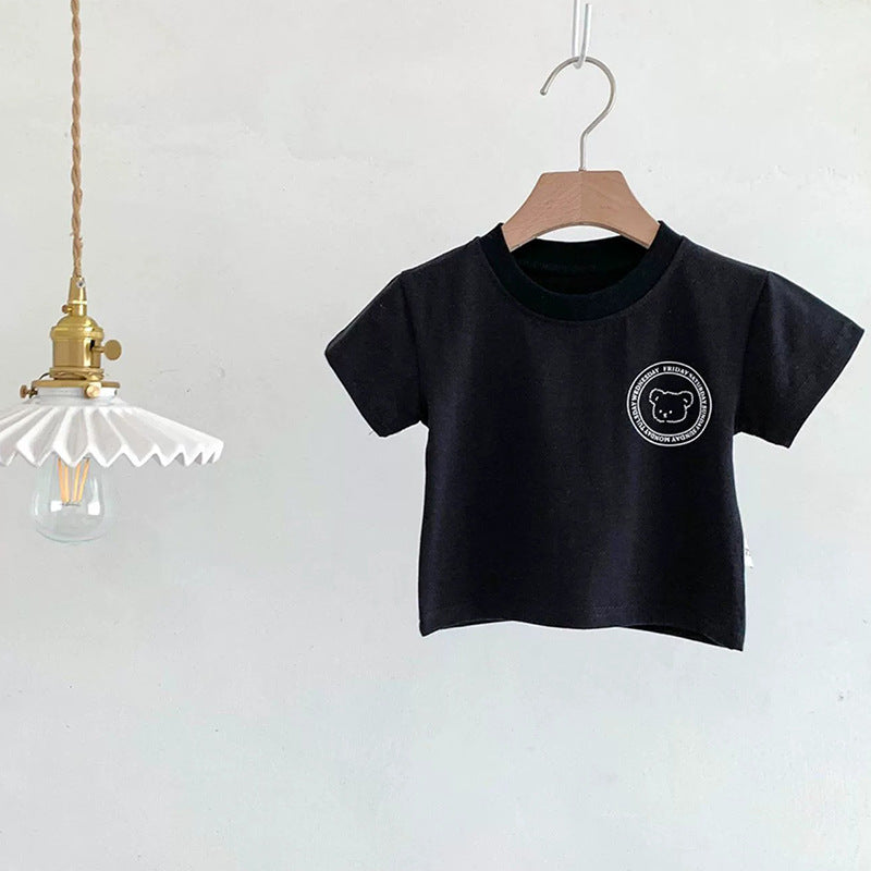 Children's Short Sleeve T-Shirt Cute Baby Cartoon Casual Kids' Top for Boys and Girls