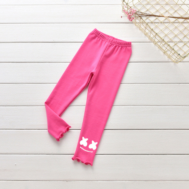 Girl with black fungus edge leggings baby