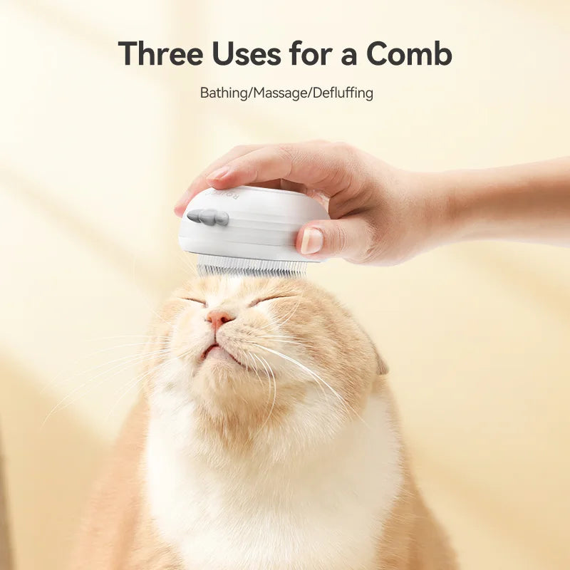 ROJECO Electric Cat Steam Brush Pet Spray Hair Comb Sprayer Cat Hair Brushes for Massage Hair Removal Cat Dog Grooming Supplies