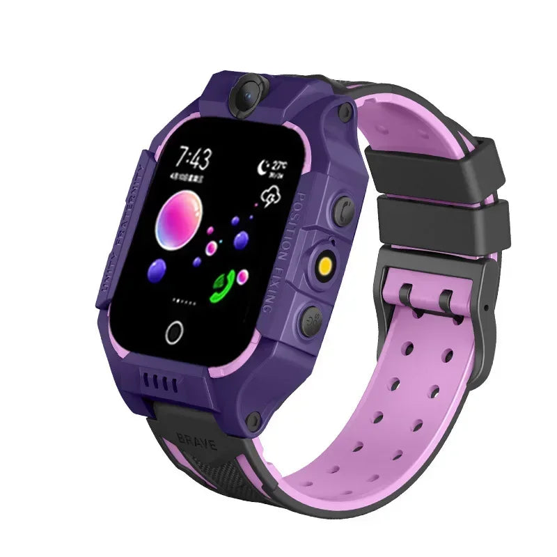 Lenovo 2027 New 5G Kids Smart Watch GPS Location Sim Card Call SOS Camera Waterproof Child Watch for Boys Girls Present Gift