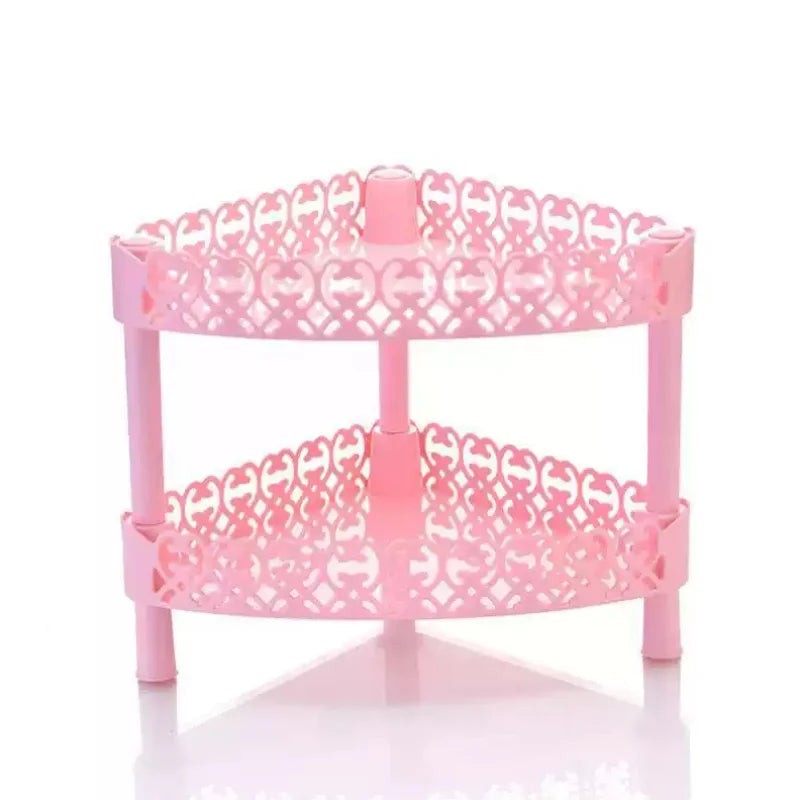 Pink 2 Tier 3 Tier Storage Shelf Handmade DIY Home Bedroom Study Room Desktop Storage Anime Figures Place Plastic Storage Shelf