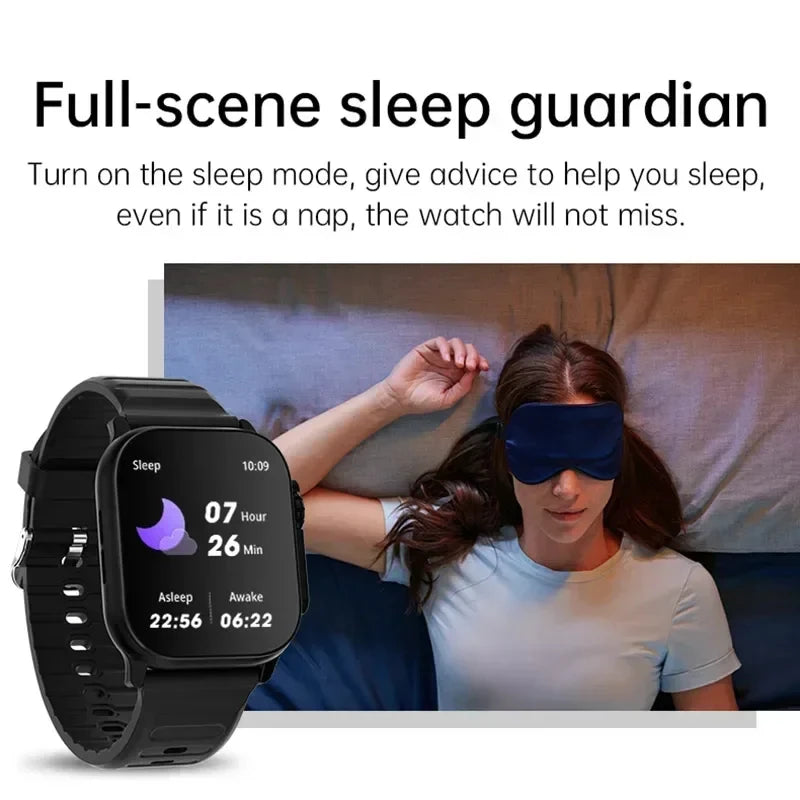 LAXASFIT Smartwatch Bluetooth Talk Smartwatch Message Alert Heart Rate Monitor Sports Watch for Android IOS Men Women