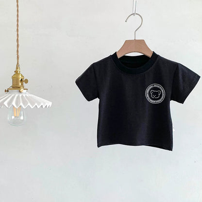 Children's Short Sleeve T-Shirt Cute Baby Cartoon Casual Kids' Top for Boys and Girls