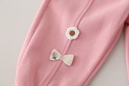Children's striped casual long sleeved two-piece set baby autumn clothes