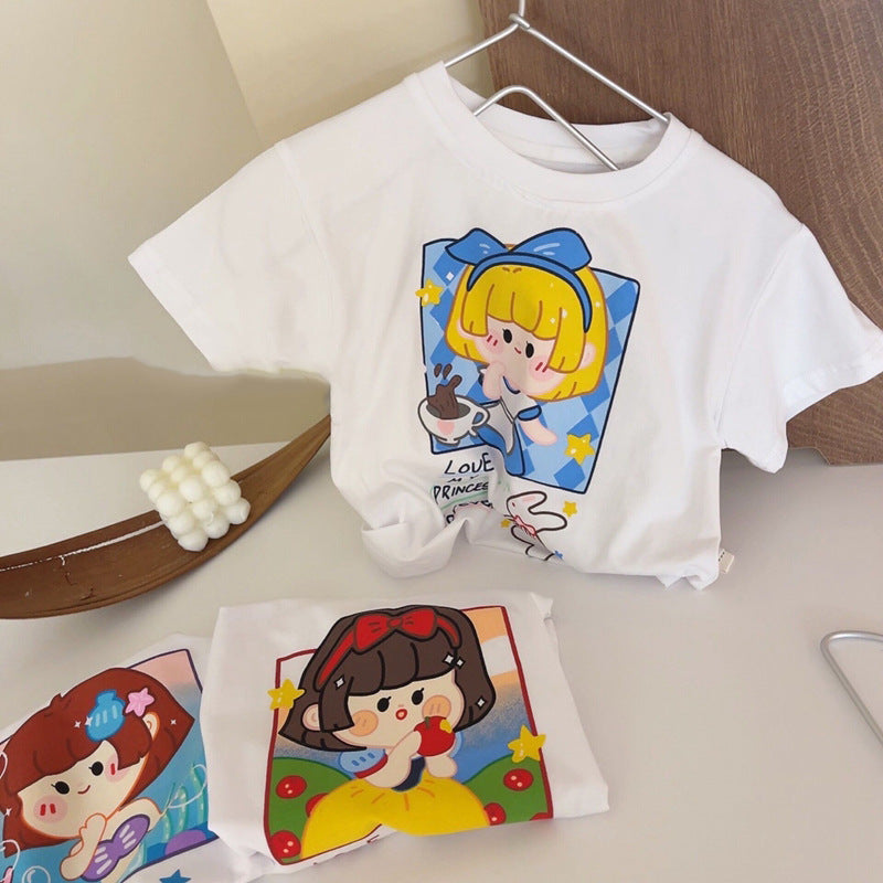 Kids Cute Cartoon Anime Short Sleeve T-Shirt