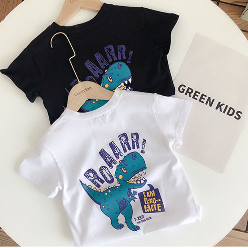 Kids Cute Cartoon Dinosaur Short Sleeve T-Shirt Children's Top
