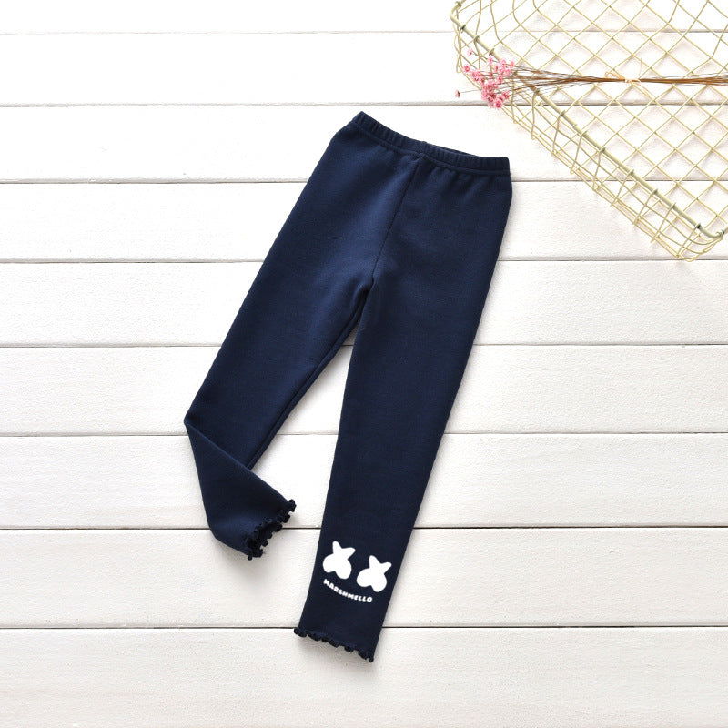 Girl with black fungus edge leggings baby