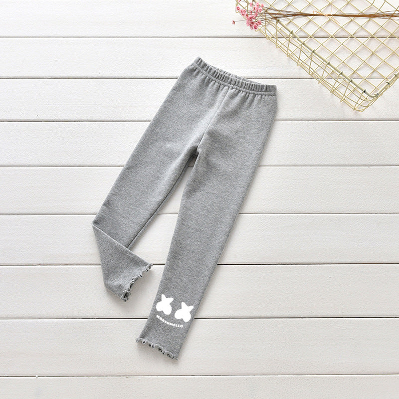 Girl with black fungus edge leggings baby