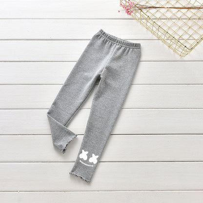 Girl with black fungus edge leggings baby
