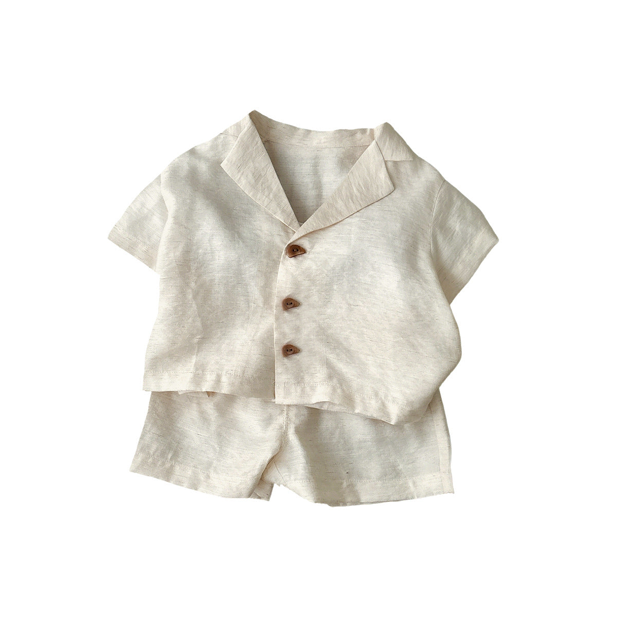 Baby Short Sleeve Shirt and Shorts, Cool Summer Style Kids  Cotton Linen Outfit