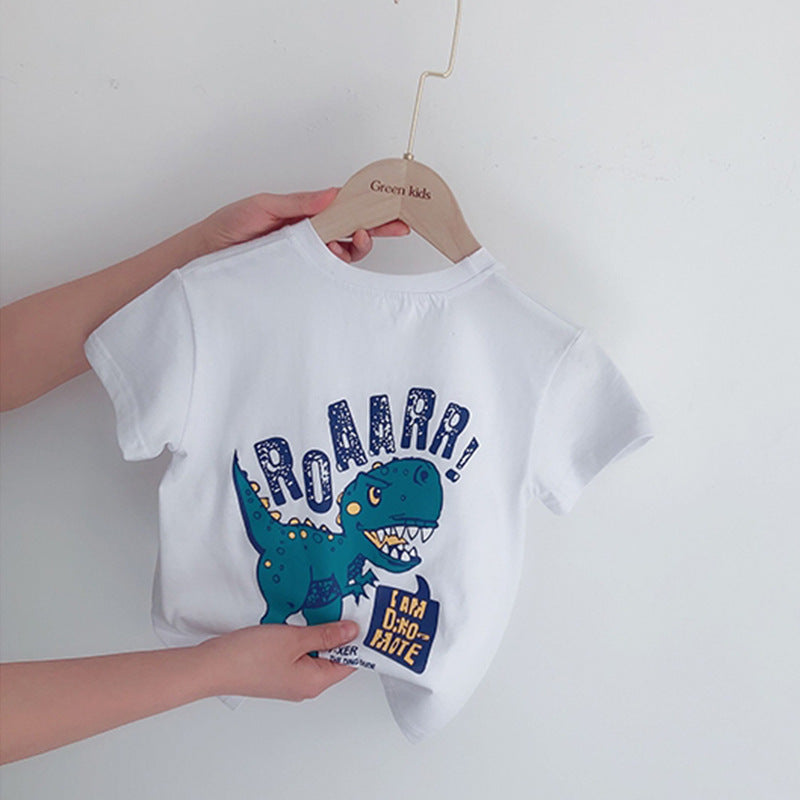 Kids Cute Cartoon Dinosaur Short Sleeve T-Shirt Children's Top