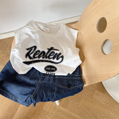 Baby Kids Sleeveless T-Shirt Wear