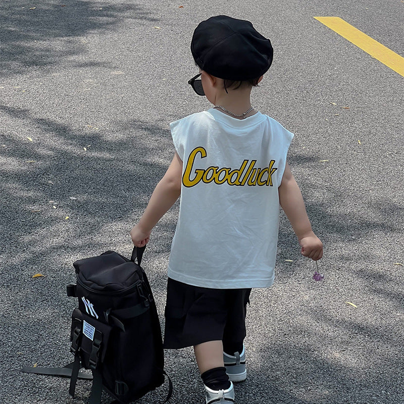 Baby Kids Sleeveless T-Shirt Casual Stylish Unisex Vest Top  Clothing