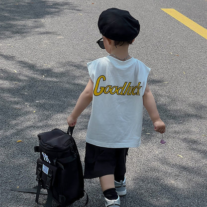 Baby Kids Sleeveless T-Shirt Casual Stylish Unisex Vest Top  Clothing