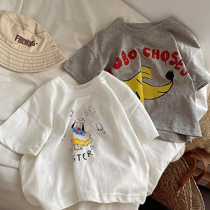 Kids Cute Cartoon Casual Short Sleeve T-Shirt Children's Top