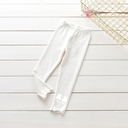 Girl with black fungus edge leggings baby