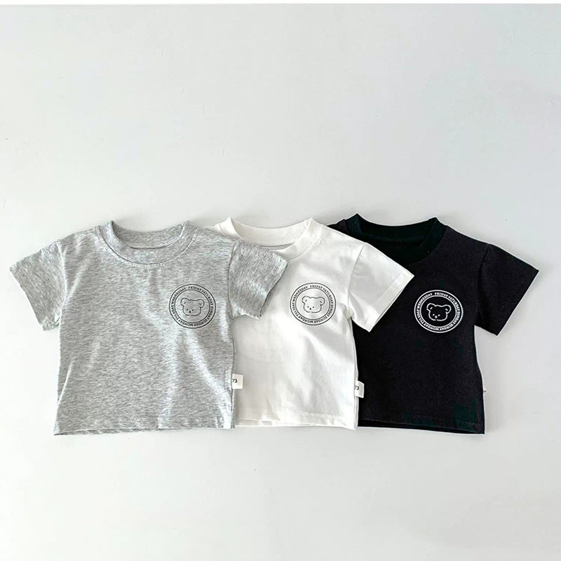 Children's Short Sleeve T-Shirt Cute Baby Cartoon Casual Kids' Top for Boys and Girls
