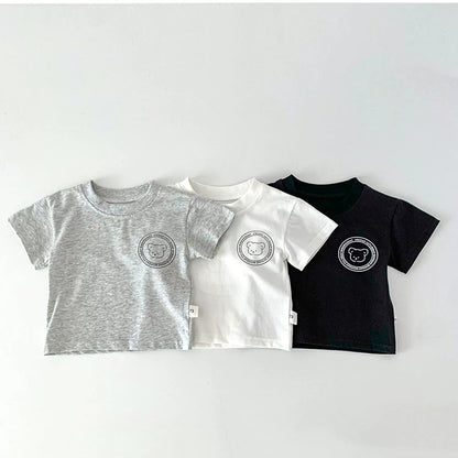 Children's Short Sleeve T-Shirt Cute Baby Cartoon Casual Kids' Top for Boys and Girls