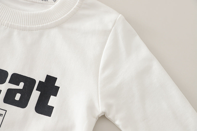 Children's clothing shirt long sleeved three piece set