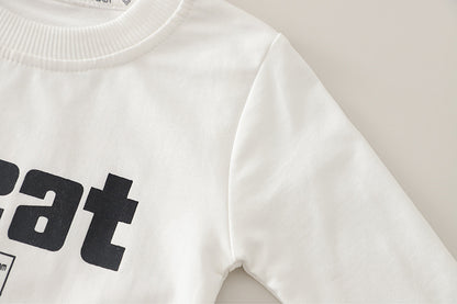 Children's clothing shirt long sleeved three piece set