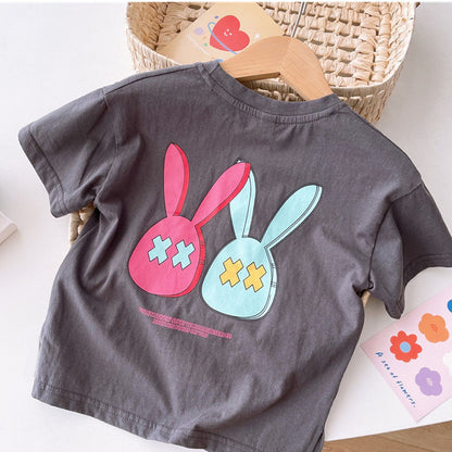 Kids Cute Cartoon Anime Short Sleeve T-Shirt Children's Unisex Top