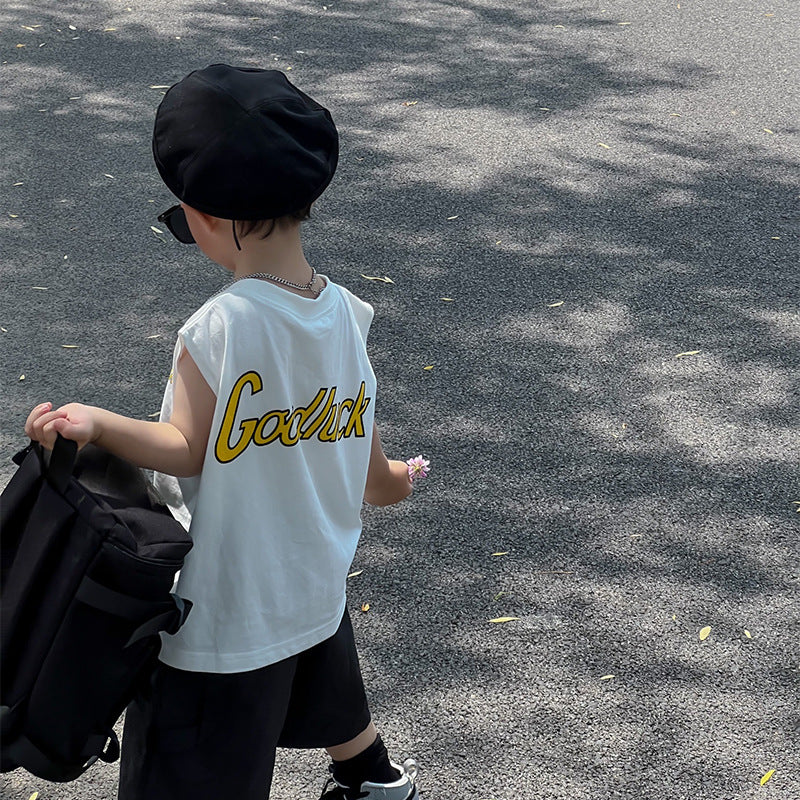 Baby Kids Sleeveless T-Shirt Casual Stylish Unisex Vest Top  Clothing