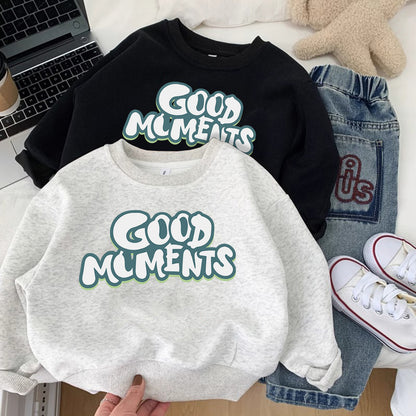 Fleece Lined Unisex Kids Round Neck Sweatshirt