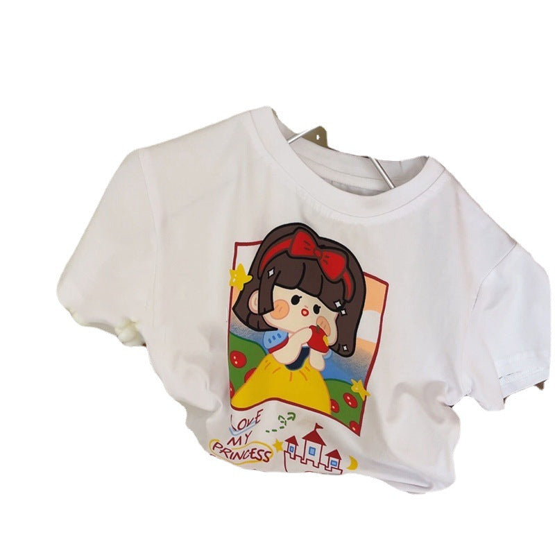 Kids Cute Cartoon Anime Short Sleeve T-Shirt