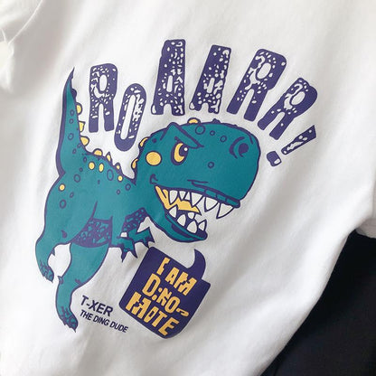 Kids Cute Cartoon Dinosaur Short Sleeve T-Shirt Children's Top