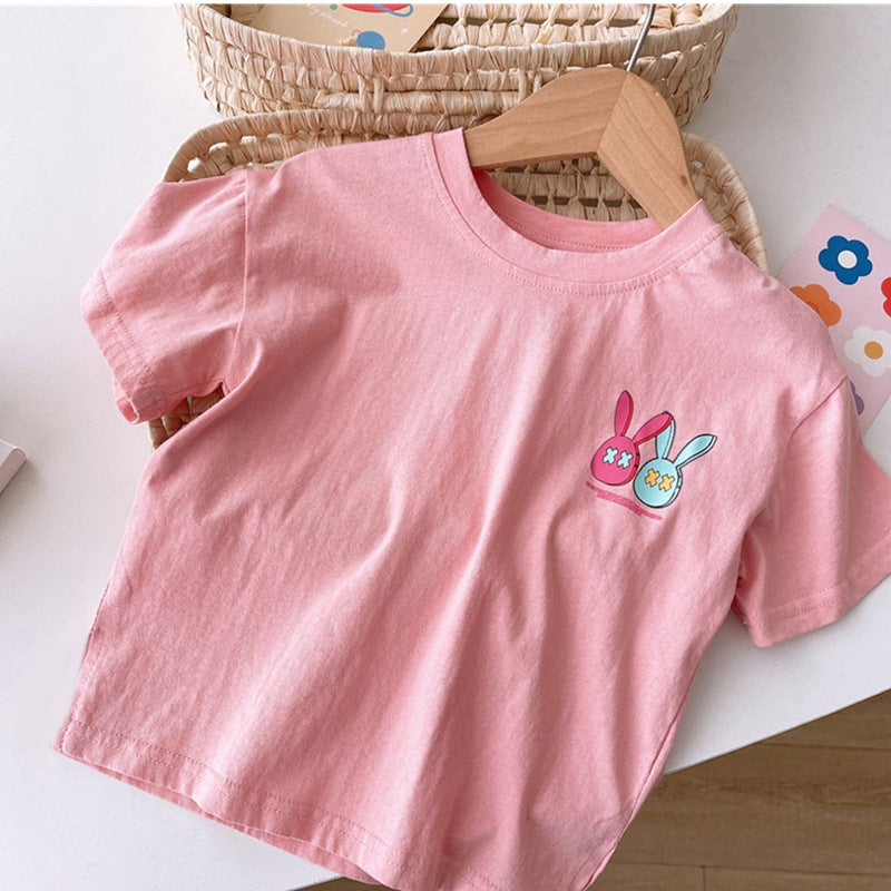 Kids Cute Cartoon Anime Short Sleeve T-Shirt Children's Unisex Top