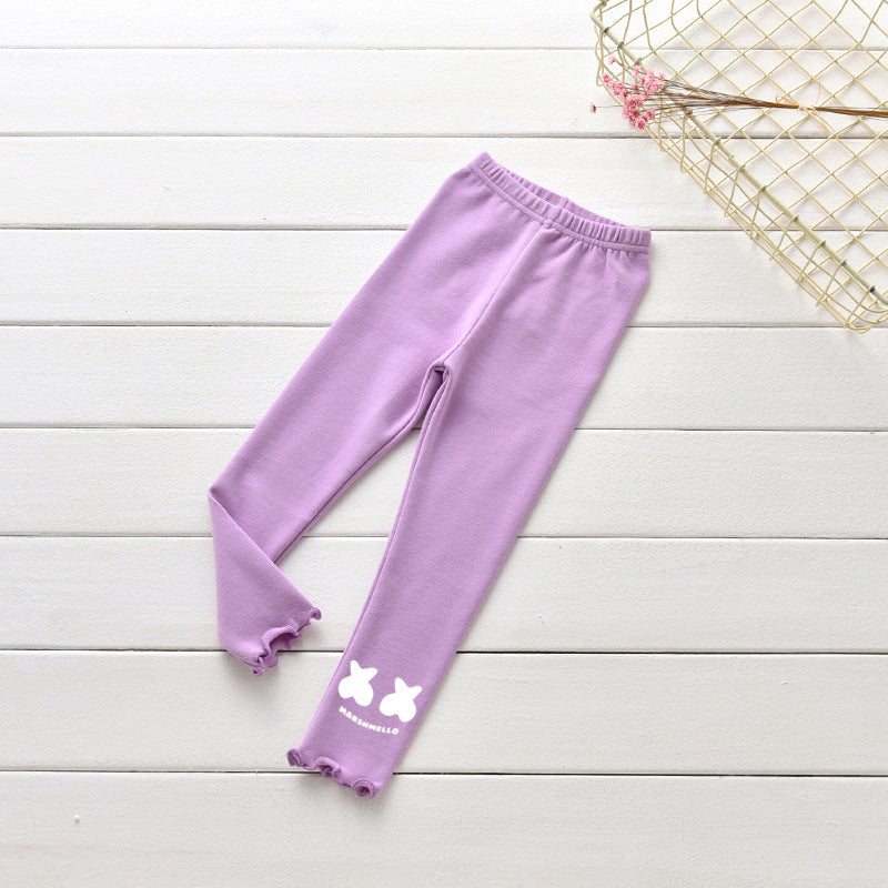 Girl with black fungus edge leggings baby