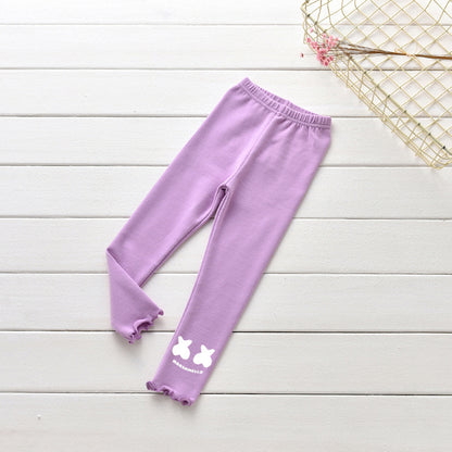 Girl with black fungus edge leggings baby
