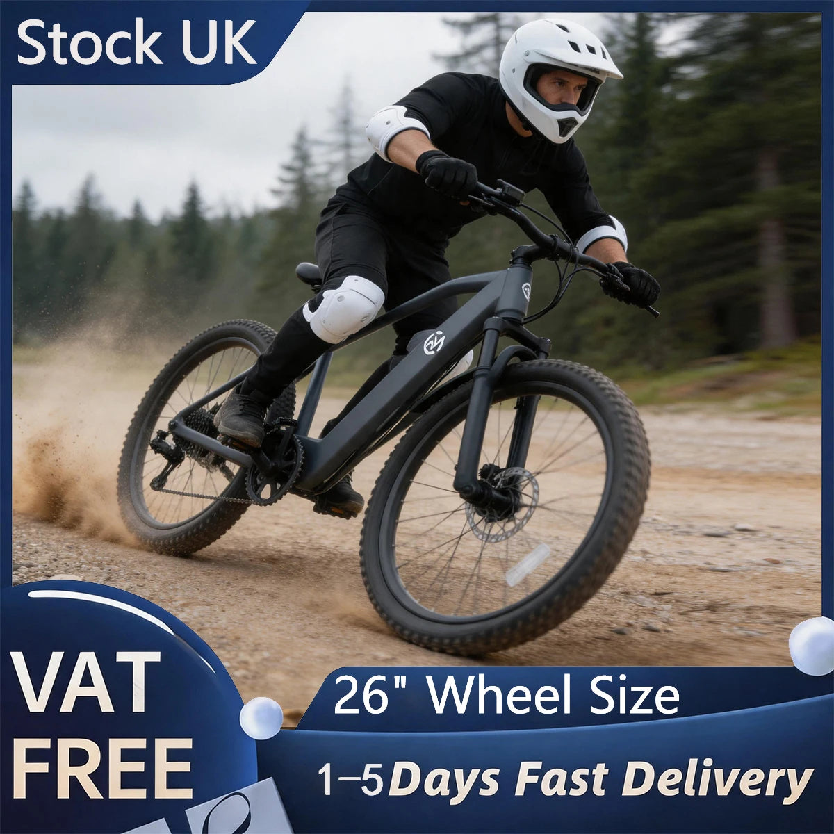 Multi-Purpose Family Assist Bike 26 Inch, 500W Electric Mountain Bike, 35km/h Top Speed, LCD Panel, Premium Disc Brakes, Shimano 7 Speed, Dual Shocks, Fit Commuting, Fishing & Casual Trips, Fast UK Dispatch