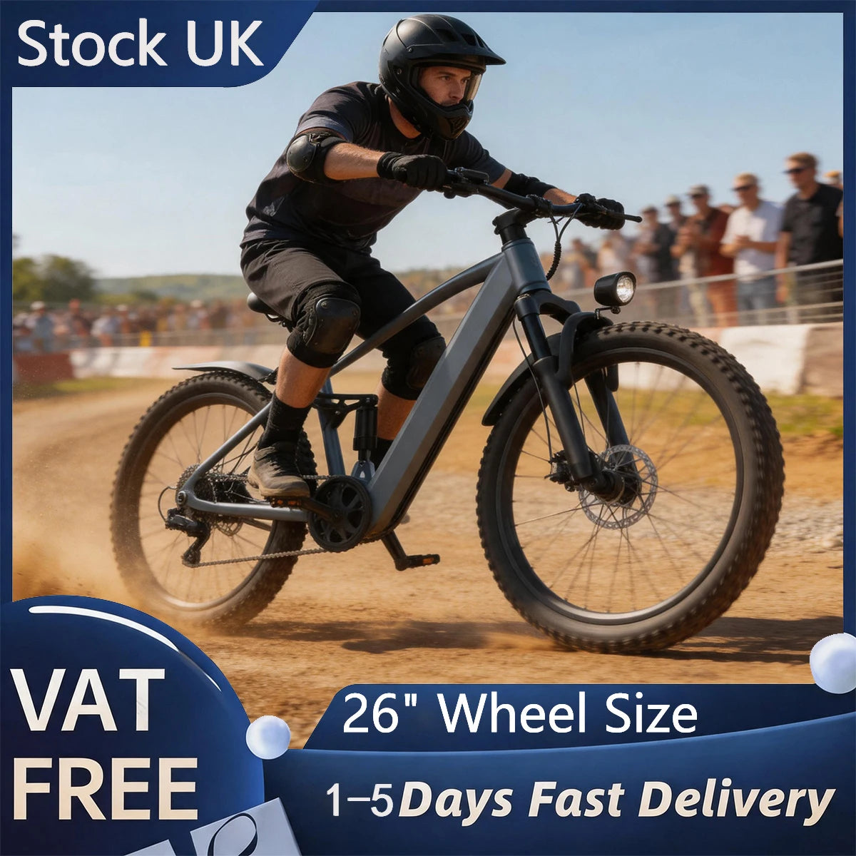 UK‑Spec Heavy‑Duty Mountain Off‑Road Electric Bicycle, 26in Wheels Strong Motor Pedal Assist E‑Bike, Removable Large Battery for Extended Riding Range, Optimized for Cross‑Country Adventure & Urban Daily Commute, 24hr Online After‑Sales Support, UK