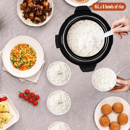6L Smart Electric Pressure Cooker & Rice Cooker Stainless Steel Body 24 Hours Delay Timer Multi-function Soup Stew Yogurt Maker