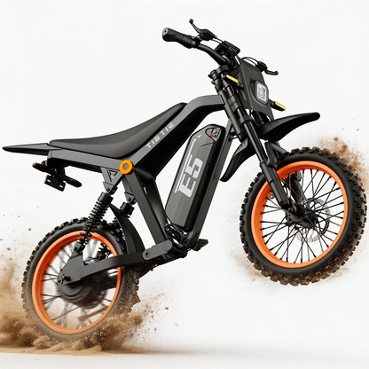 URLIFE E5 Electric Motorcycles 250W All-terrain Off-road Tires 48V 20AH Removable Battery Speed 25KMH 80KM Range Electric Off-road Bike For Adults