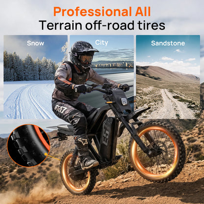 URLIFE E5 Electric Motorcycles 250W All-terrain Off-road Tires 48V 20AH Removable Battery Speed 25KMH 80KM Range Electric Off-road Bike For Adults
