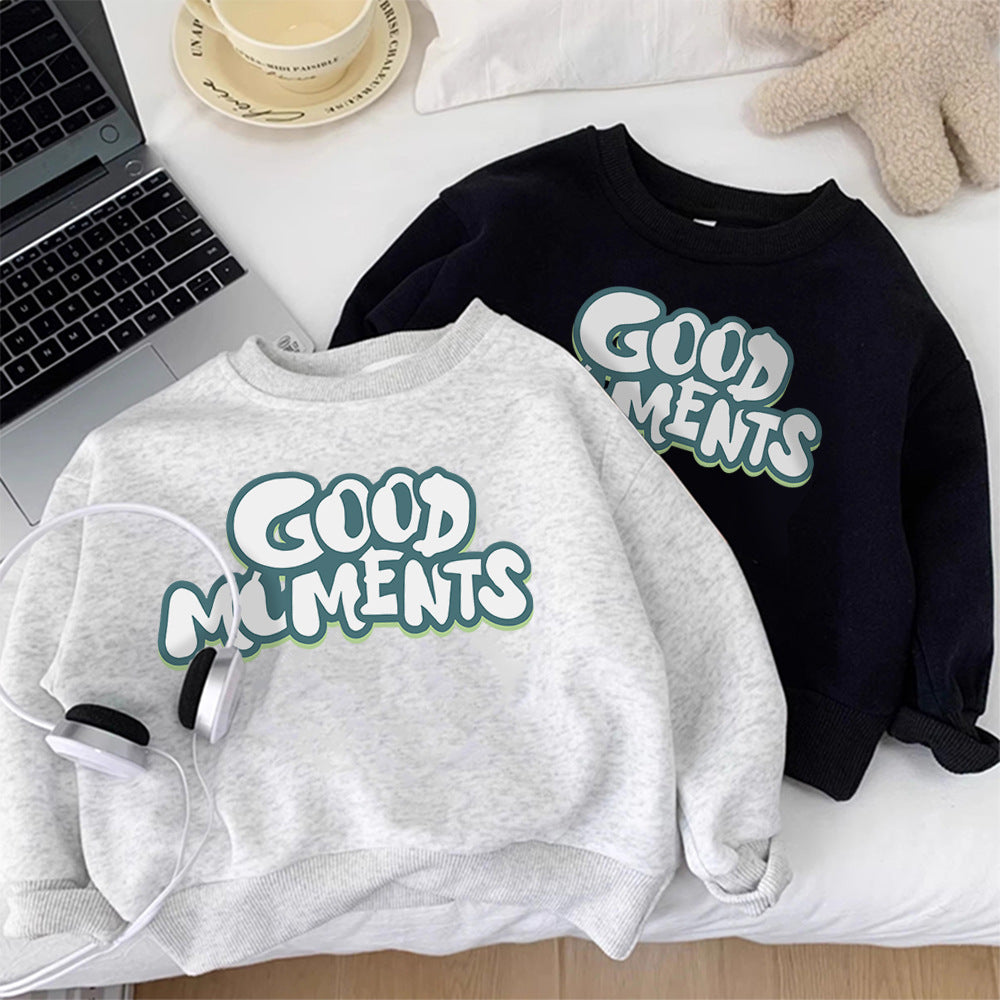 Fleece Lined Unisex Kids Round Neck Sweatshirt