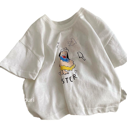 Kids Cute Cartoon Casual Short Sleeve T-Shirt Children's Top