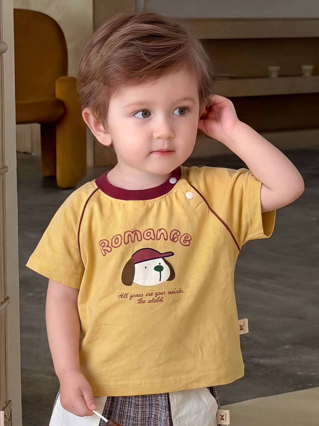 Short Sleeve T-Shirt and Shorts Set for Boys, Lightweight Summer Outfit