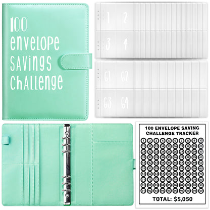 100 Day Challenge Loose leaf Notebook Couple's Savings Notebook Money Saving Envelope Budget Savings Notebook Notepad