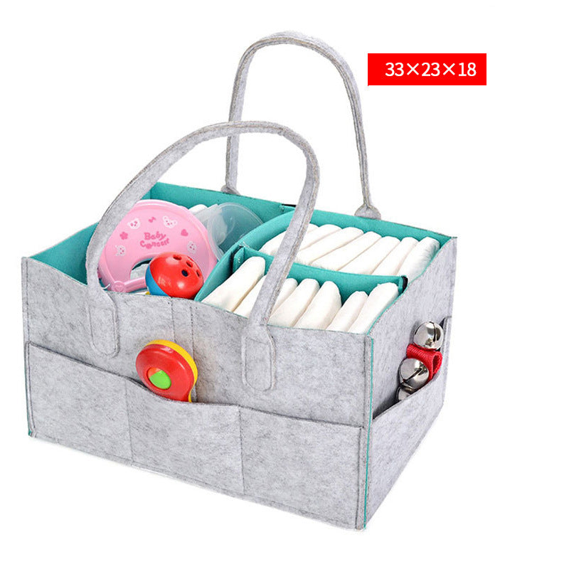 Felt diaper storage bag
