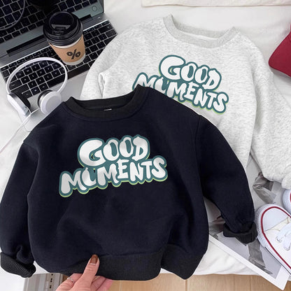Fleece Lined Unisex Kids Round Neck Sweatshirt