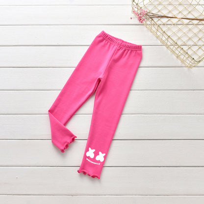 Girl with black fungus edge leggings baby