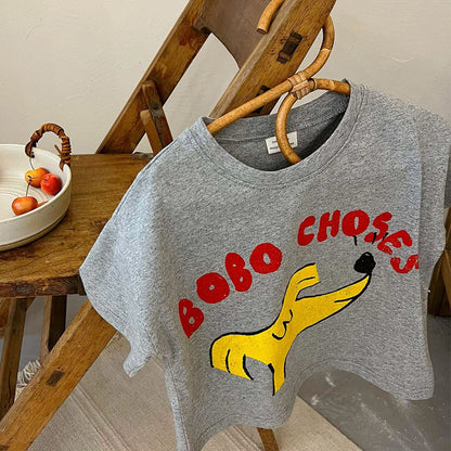 Kids Cute Cartoon Casual Short Sleeve T-Shirt Children's Top