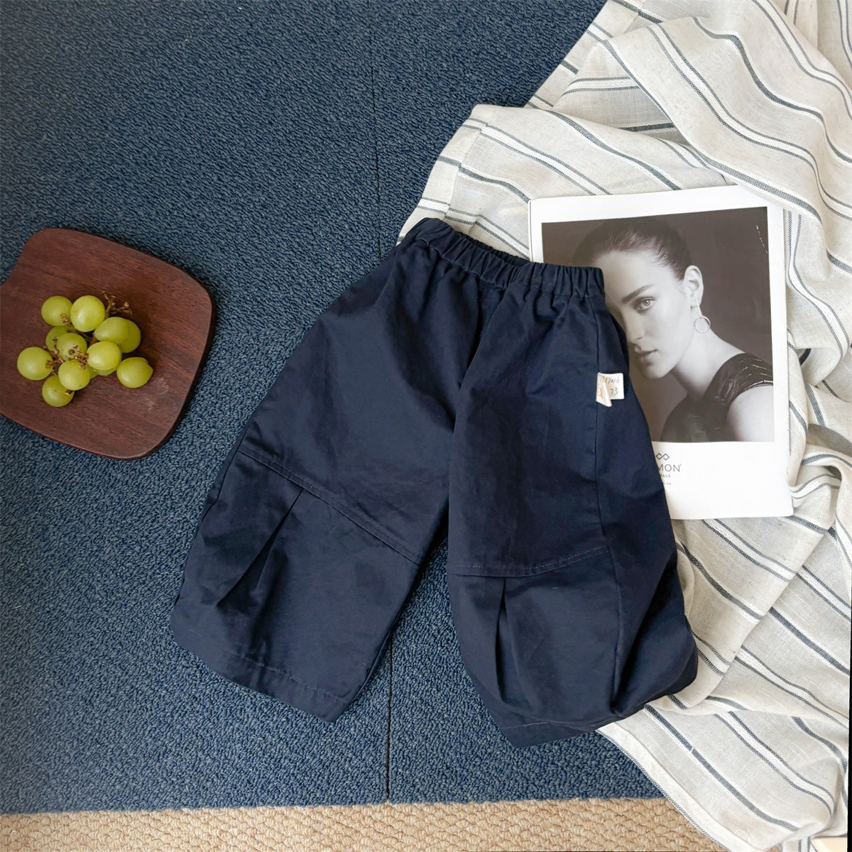Casual Cartoon Print Tee Denim Jacket  Pants 3-Piece Outfit for Boys