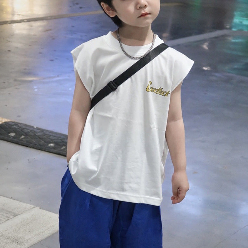 Baby Kids Sleeveless T-Shirt Casual Stylish Unisex Vest Top  Clothing
