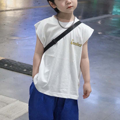 Baby Kids Sleeveless T-Shirt Casual Stylish Unisex Vest Top  Clothing