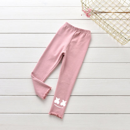 Girl with black fungus edge leggings baby
