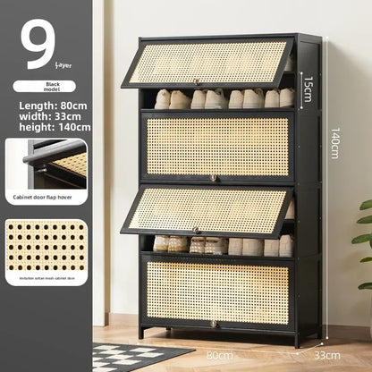 Shoe rack Multi-layer storage shelf Household simple door entry balcony Indoor large-capacity dust-proof shoe cabinet